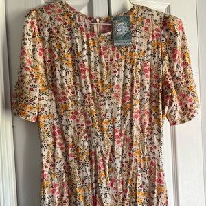Summery Floral Midi Dress NWT